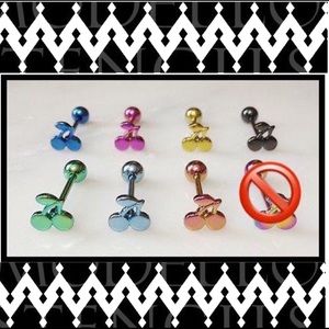 ❣️Buy 2 Get 2❣️Titanium Cherries Tongue Rings